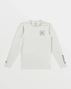 RVCA SURF SHIRT LONG SLEEVE SURF TEE Silver Bleach Online