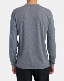 RVCA SURF SHIRT LONG SLEEVE SURF TEE Heather Grey Outlet