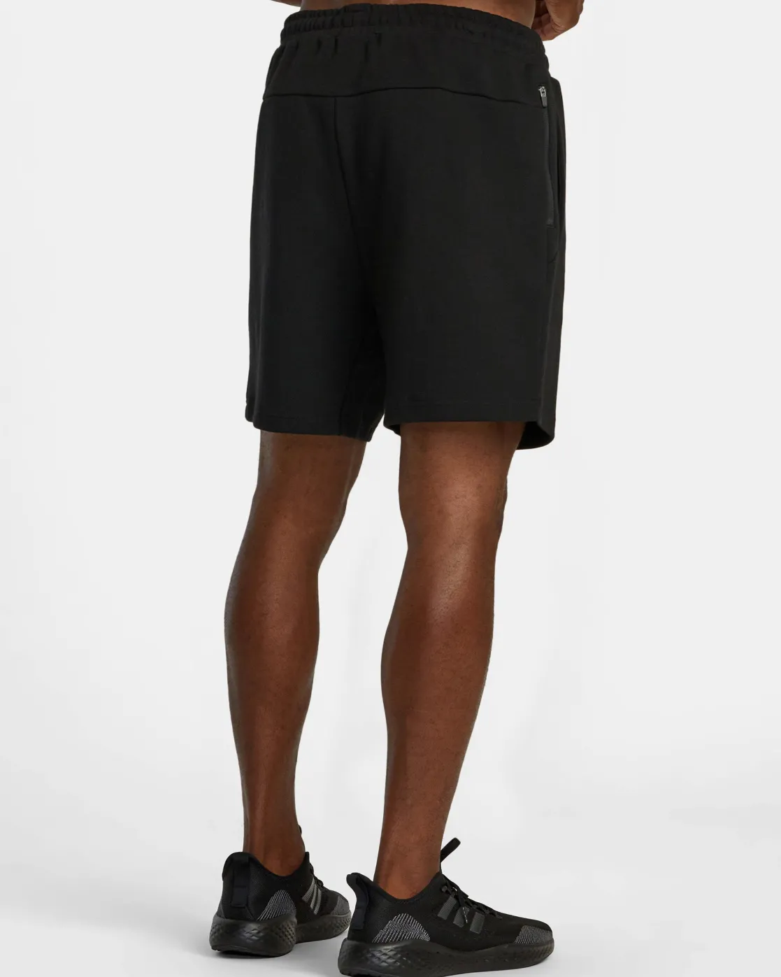 RVCA TECH FLEECE ELASTIC WAIST SHORTS Black Hot