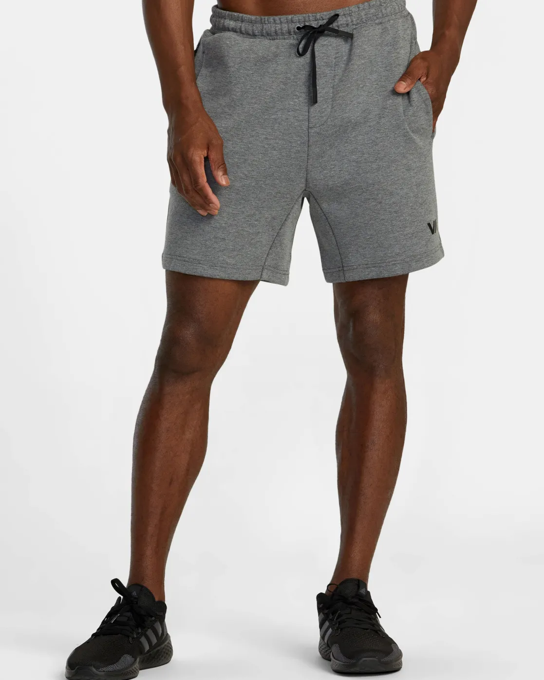 RVCA TECH FLEECE ELASTIC WAIST SHORTS Heather Grey Clearance