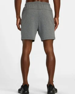 RVCA TECH FLEECE ELASTIC WAIST SHORTS Heather Grey Clearance