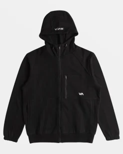 RVCA TECH ZIP-UP FLEECE HOODIE II Black 2 Outlet