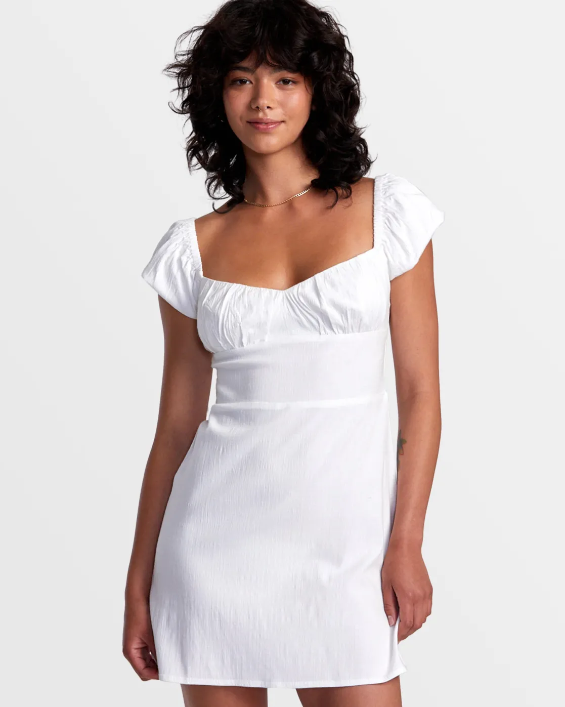 RVCA TESS DRESS Whisper White Outlet