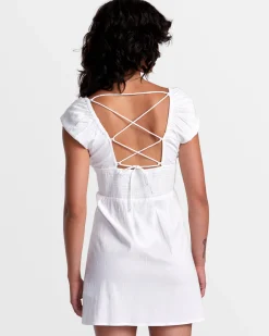 RVCA TESS DRESS Whisper White Outlet