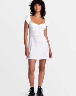 RVCA TESS DRESS Whisper White Outlet