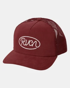 RVCA 17TH ST TRUCKER HAT Madder Brown Clearance