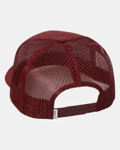 RVCA 17TH ST TRUCKER HAT Madder Brown Clearance