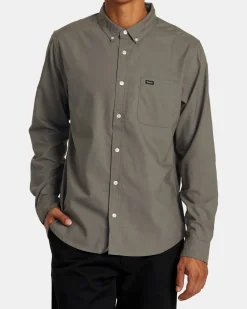 RVCA THAT'LL DO LONG SLEEVE SHIRT Sage Leaf Online