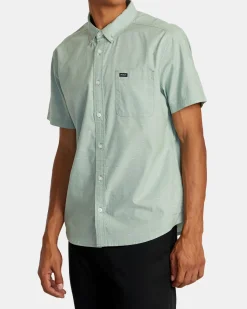 RVCA THAT'LL DO SHORT SLEEVE SHIRT Granite Green Clearance
