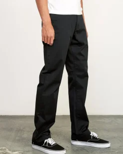RVCA THE WEEKEND STRETCH STRAIGHT FIT PANTS Black Best