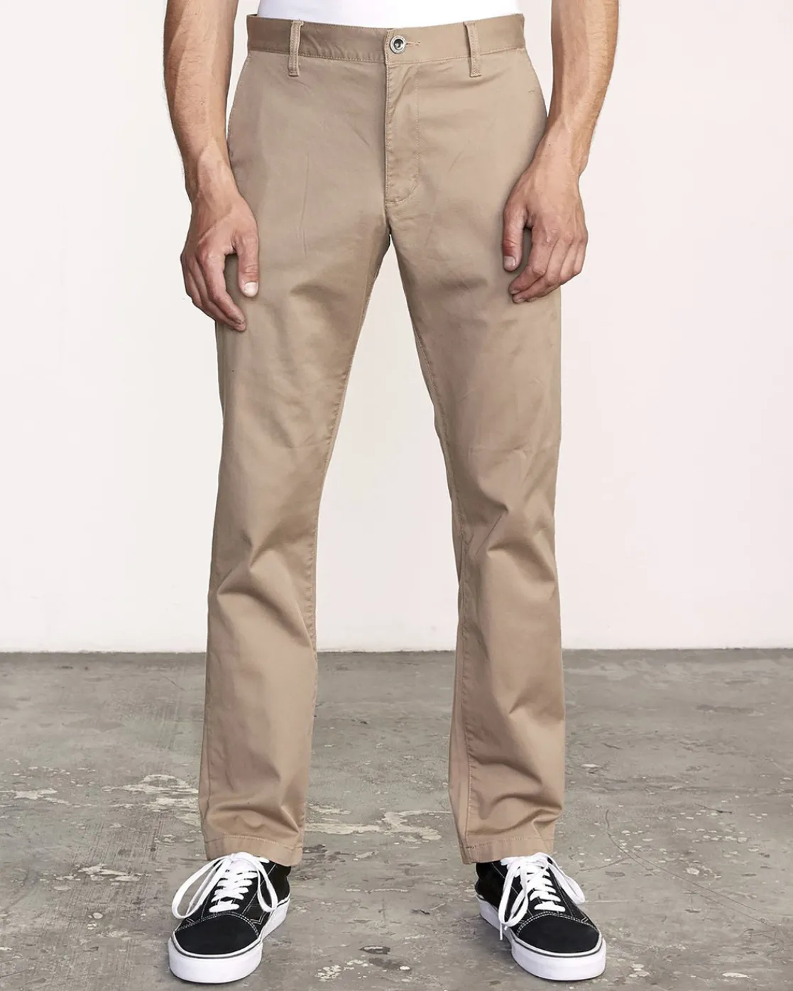RVCA THE WEEKEND STRETCH STRAIGHT FIT PANTS Dark Khaki New