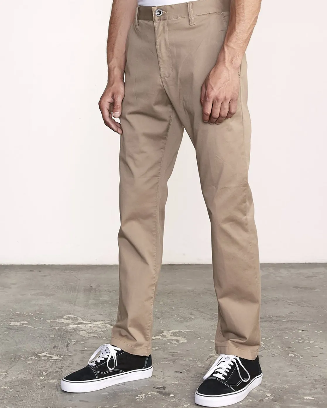 RVCA THE WEEKEND STRETCH STRAIGHT FIT PANTS Dark Khaki New