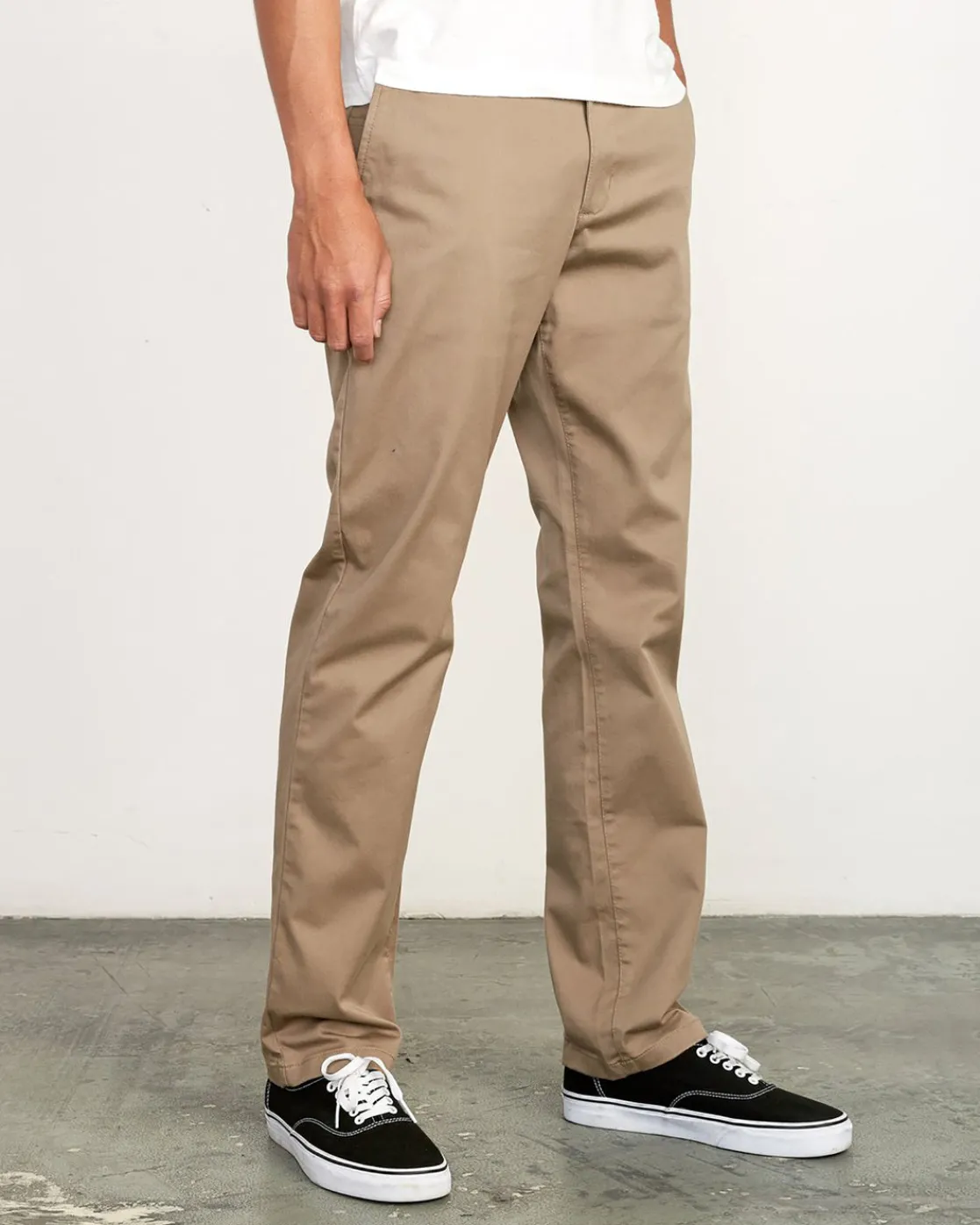 RVCA THE WEEKEND STRETCH STRAIGHT FIT PANTS Dark Khaki New