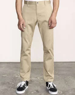 RVCA THE WEEKEND STRETCH STRAIGHT FIT PANTS Khaki Online