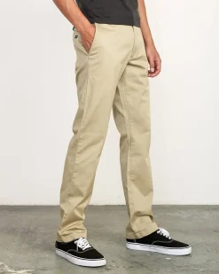 RVCA THE WEEKEND STRETCH STRAIGHT FIT PANTS Khaki Online