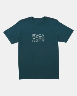 RVCA THREE STACK TEE Duck Blue New