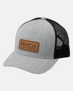 RVCA TICKET DELUXE TRUCKER HAT Heather Grey Clearance