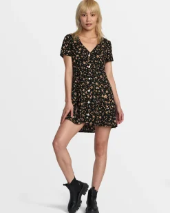 RVCA UNDERSTATED MINI DRESS Tan Discount