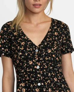 RVCA UNDERSTATED MINI DRESS Tan Discount