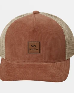 RVCA VA ALL THE WAY CORD TRUCKER HAT Rawhide Outlet