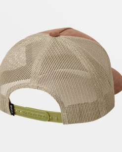 RVCA VA ALL THE WAY CORD TRUCKER HAT Rawhide Outlet