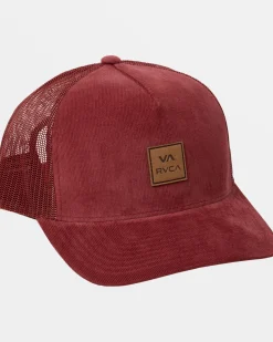 RVCA VA ALL THE WAY CORD TRUCKER HAT Wine Best