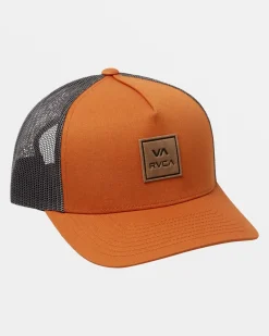 RVCA VA ALL THE WAY CURVED BRIM TRUCKER HAT Adobe Discount