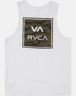 RVCA VA ALL THE WAY FILL TANK TOP White Hot
