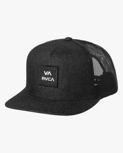 RVCA VA ALL THE WAY TRUCKER HAT Black/White Discount