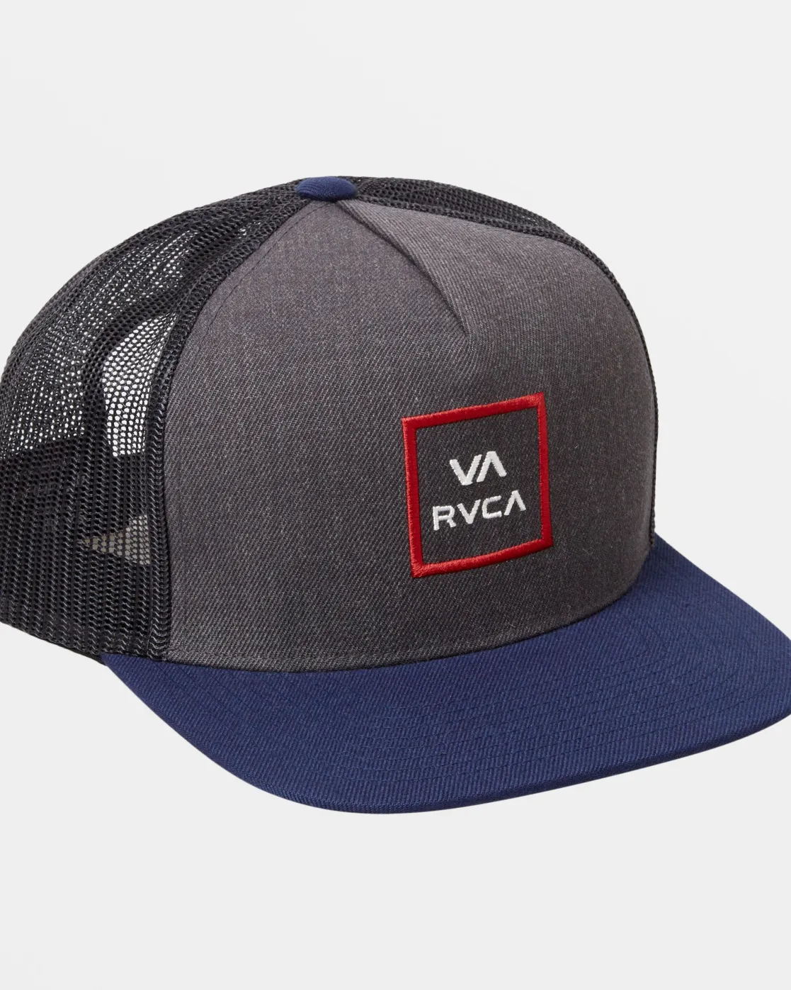 RVCA VA ALL THE WAY TRUCKER HAT Heather Charcoal/Navy