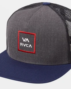RVCA VA ALL THE WAY TRUCKER HAT Heather Charcoal/Navy