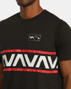 RVCA VA BANDED HAWAII TEE Black Sale