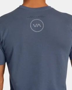RVCA VA CIRCLE SPLITTER TEE Vintage Indigo Discount