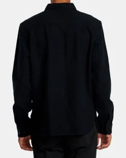 RVCA VA CPO LONG SLEEVE FLANNEL SHIRT Midnight New