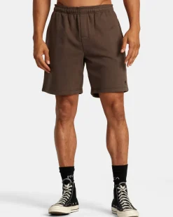 RVCA VA ESSENTIAL 18" SWEAT SHORTS Mocha Outlet