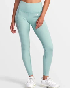 RVCA VA ESSENTIAL HIGH WAIST LEGGINGS Green Haze New