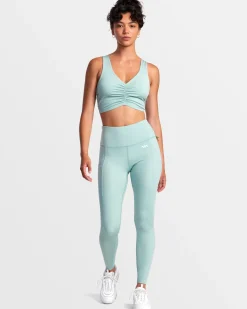 RVCA VA ESSENTIAL HIGH WAIST LEGGINGS Green Haze New