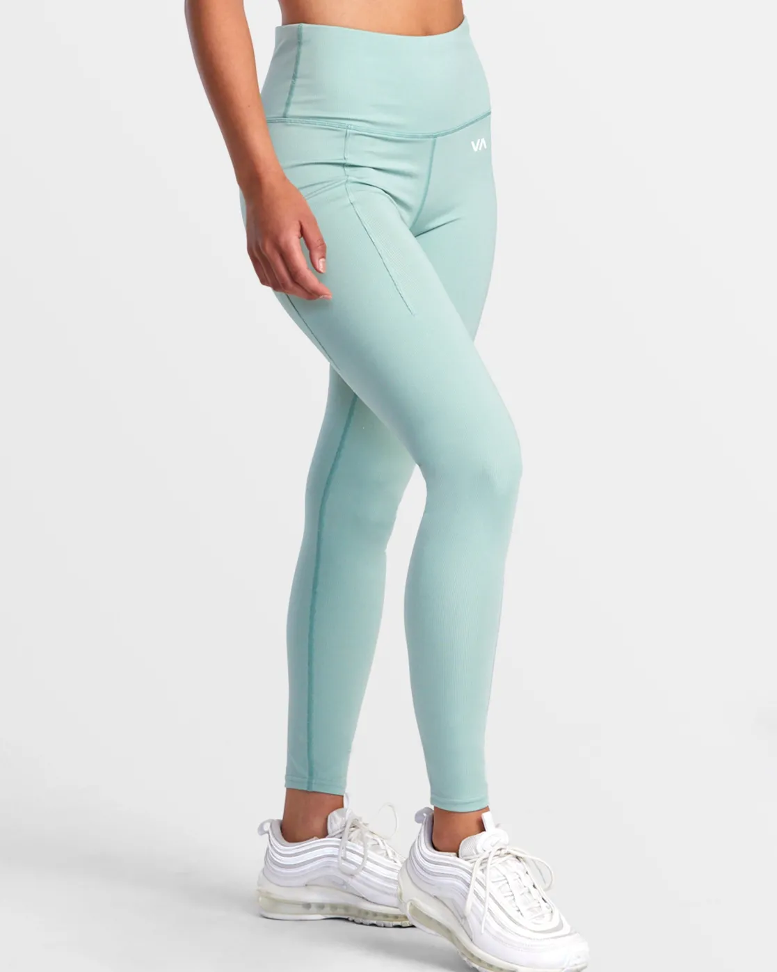 RVCA VA ESSENTIAL HIGH WAIST LEGGINGS Green Haze New