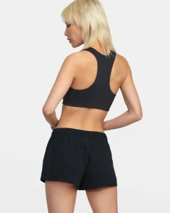 RVCA VA ESSENTIAL LOW-RISE YOGGER SPORT SHORTS Black Clearance