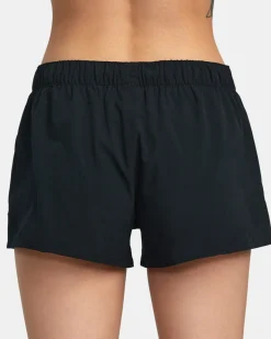 RVCA VA ESSENTIAL LOW-RISE YOGGER SPORT SHORTS Black Clearance