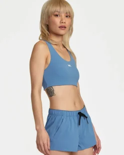 RVCA VA ESSENTIAL LOW-RISE YOGGER SPORT SHORTS Coronet Blue New
