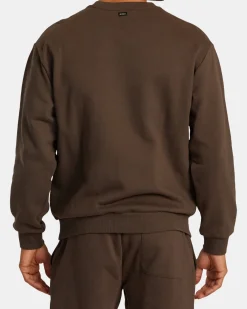RVCA VA ESSENTIAL SWEATSHIRT Mocha Clearance