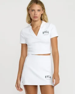RVCA VA ESSENTIAL TENNIS SKIRT Whitecap Hot