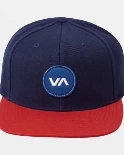 RVCA VA PATCH SNAPBACK HAT Navy / Red Discount