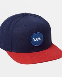RVCA VA PATCH SNAPBACK HAT Navy / Red Discount