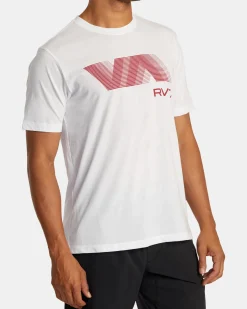 RVCA VA BLUR TEE White/Red Outlet