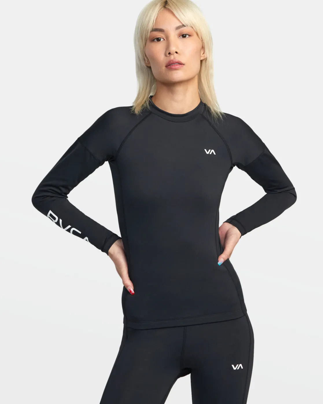RVCA VA SPORT LONG SLEEVE COMPRESSION TOP Black Outlet