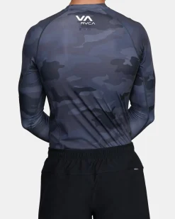 RVCA VA SPORT LONG SLEEVE RASHGUARD Black Camo Clearance
