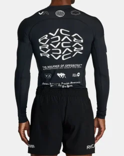 RVCA VA SPORT LONG SLEEVE RASHGUARD Black All Brand 2 Best