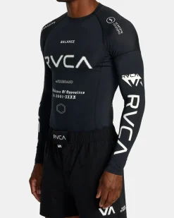 RVCA VA SPORT LONG SLEEVE RASHGUARD Black All Brand 2 Best